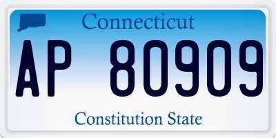 CT license plate AP80909