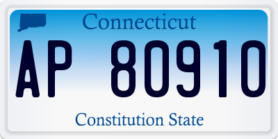 CT license plate AP80910