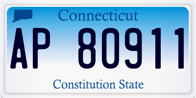 CT license plate AP80911