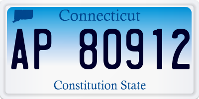 CT license plate AP80912