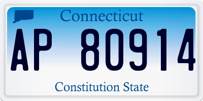 CT license plate AP80914