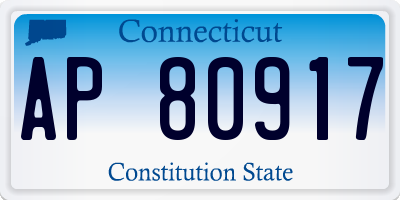 CT license plate AP80917