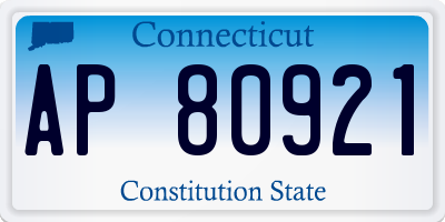 CT license plate AP80921