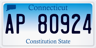 CT license plate AP80924