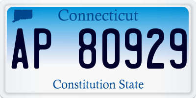 CT license plate AP80929