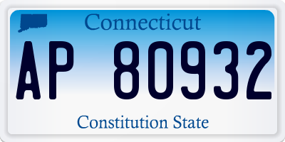 CT license plate AP80932