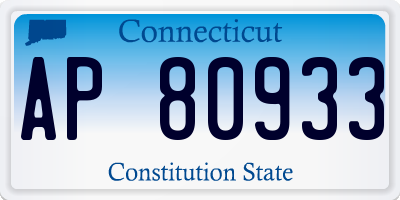 CT license plate AP80933