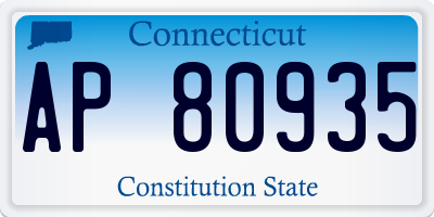 CT license plate AP80935