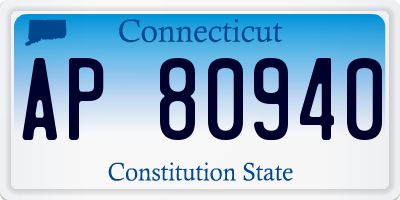 CT license plate AP80940