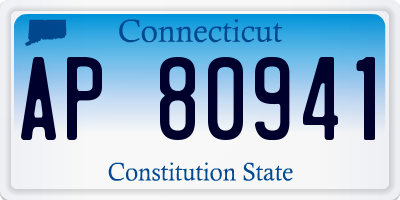 CT license plate AP80941