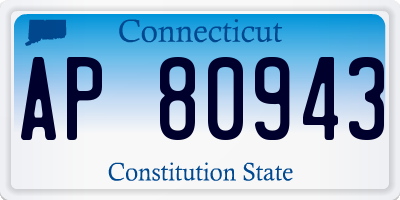 CT license plate AP80943