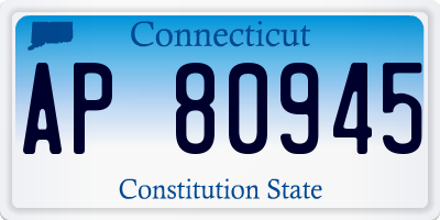 CT license plate AP80945