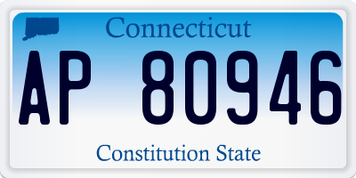 CT license plate AP80946