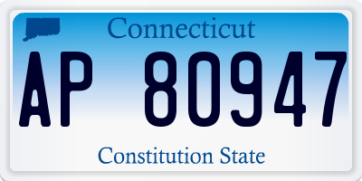 CT license plate AP80947