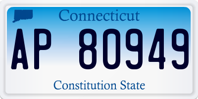 CT license plate AP80949