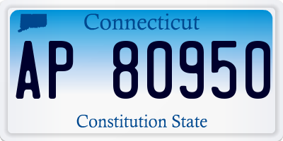 CT license plate AP80950