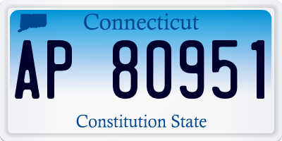 CT license plate AP80951