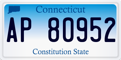 CT license plate AP80952