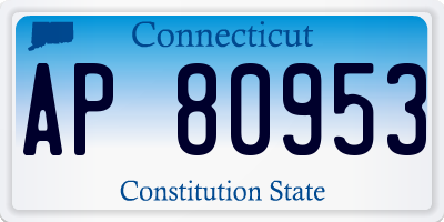 CT license plate AP80953