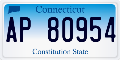 CT license plate AP80954