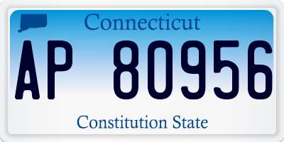 CT license plate AP80956