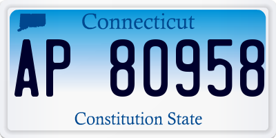 CT license plate AP80958