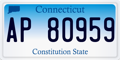 CT license plate AP80959