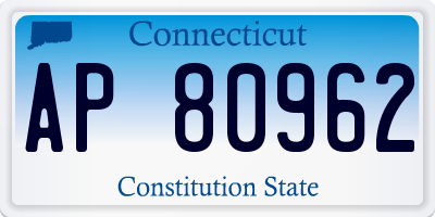 CT license plate AP80962