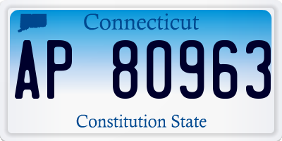 CT license plate AP80963