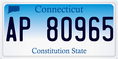 CT license plate AP80965