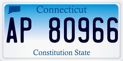 CT license plate AP80966