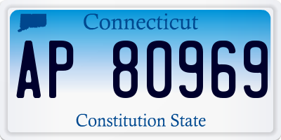 CT license plate AP80969