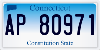 CT license plate AP80971