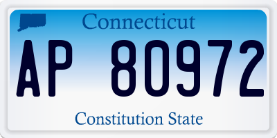 CT license plate AP80972