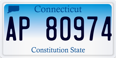 CT license plate AP80974