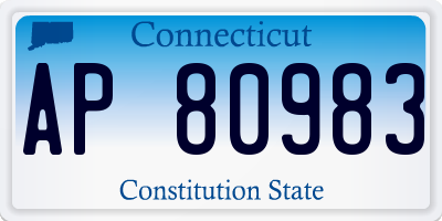 CT license plate AP80983