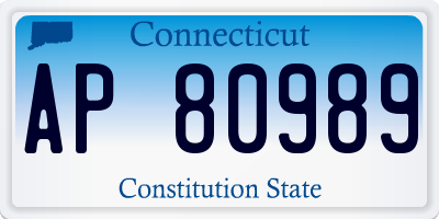 CT license plate AP80989