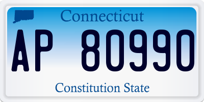 CT license plate AP80990