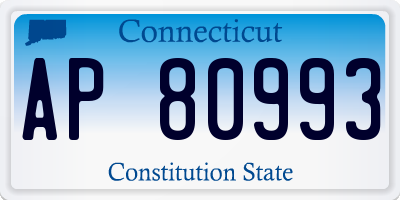 CT license plate AP80993