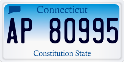 CT license plate AP80995