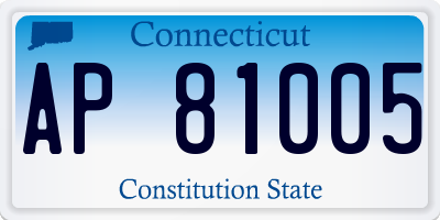 CT license plate AP81005