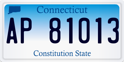 CT license plate AP81013