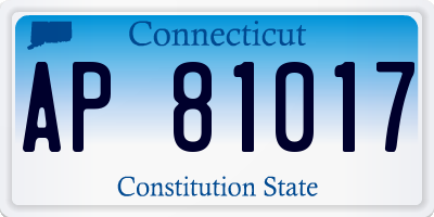 CT license plate AP81017