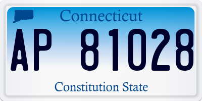 CT license plate AP81028