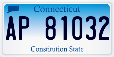 CT license plate AP81032