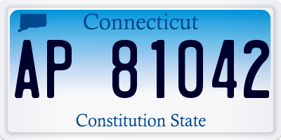 CT license plate AP81042