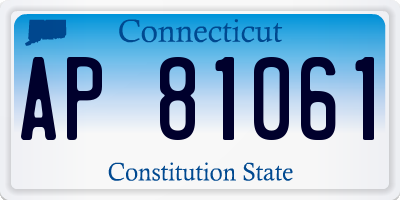 CT license plate AP81061