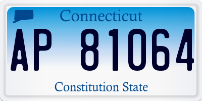 CT license plate AP81064