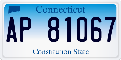 CT license plate AP81067