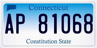 CT license plate AP81068